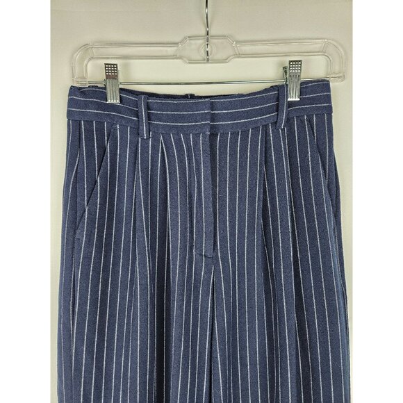 Abercrombie & Fitch Sloane Wide Leg Pants Size Small Navy White Striped Preppy - Picture 3 of 11